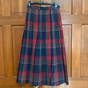 Pendleton 100% wool vintage plaid skirt
